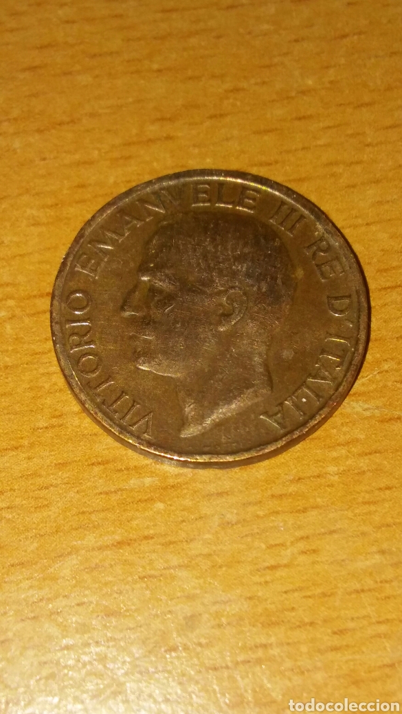 Monedas antiguas de Europa: Moneda Italia 10 cent&eacute;simo 1921 - Foto 2
