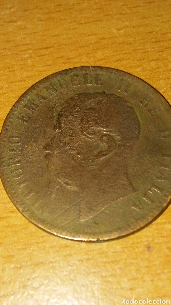 Monedas antiguas de Europa: Moneda Italia 10 cent&eacute;simo 1866 - Foto 2