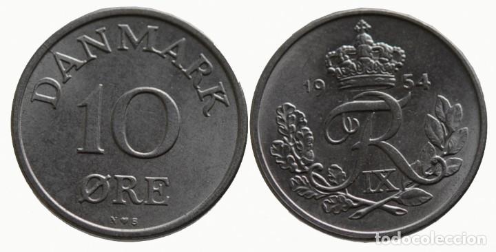 Monedas antiguas de Europa: DINAMARCA 10 ORE 1954 - Foto 1