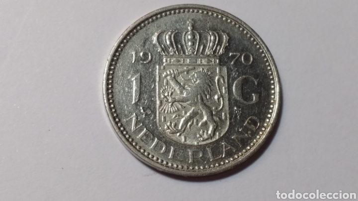 Monedas antiguas de Europa: Holanda 1 Gulden 1970 - Foto 2