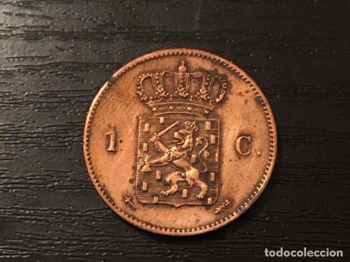 Monedas antiguas de Europa: Moneda 1 cent Holanda 1860 - Foto 2