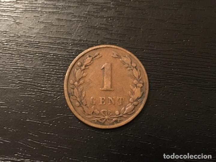Monedas antiguas de Europa: Moneda 1 cent Holanda 1896 - Foto 2