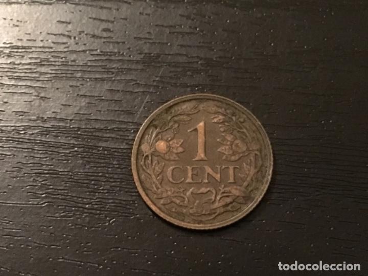 Monedas antiguas de Europa: Moneda 1 cent Holanda 1921 - Foto 2