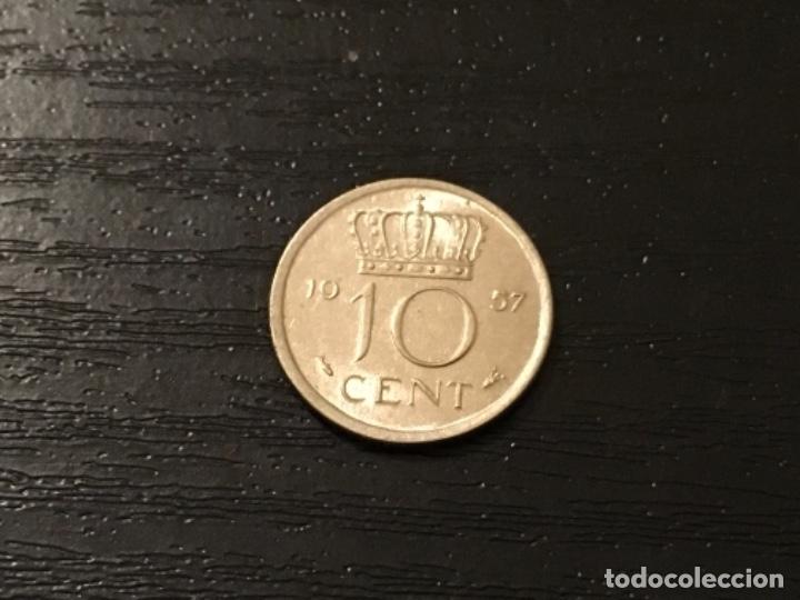 Monedas antiguas de Europa: Moneda 10 cent Holanda 1957 - Foto 1