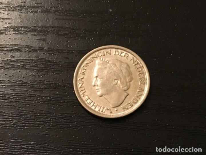 Monedas antiguas de Europa: Moneda 25 cent Holanda 1948 - Foto 2