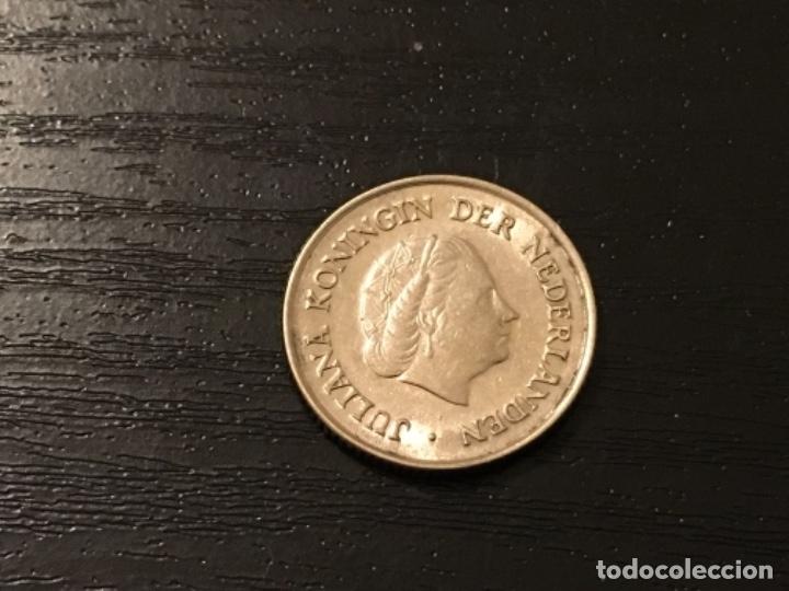 Monedas antiguas de Europa: Moneda 25 cent Holanda 1955 - Foto 2