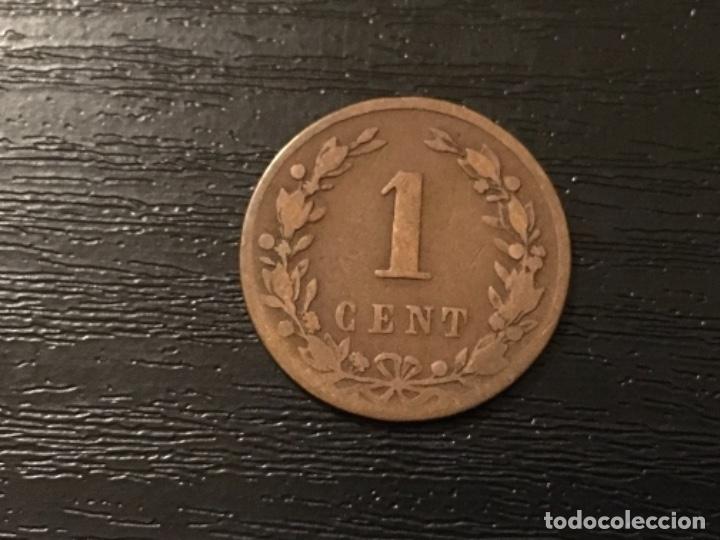 Monedas antiguas de Europa: Moneda 1 cent Holanda 1878 - Foto 2