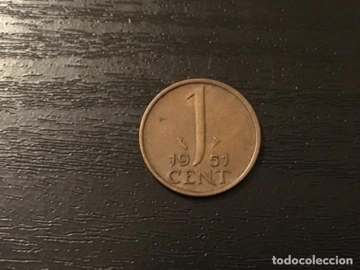 Monedas antiguas de Europa: Moneda 1 cent Holanda 1951 - Foto 1