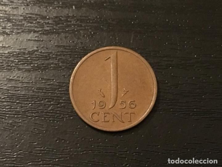 Monedas antiguas de Europa: Moneda 1 cent Holanda 1956 - Foto 1