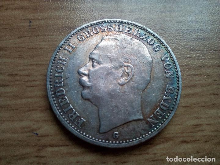 Monedas antiguas de Europa: Baden. 3 marcos de plata de 1910