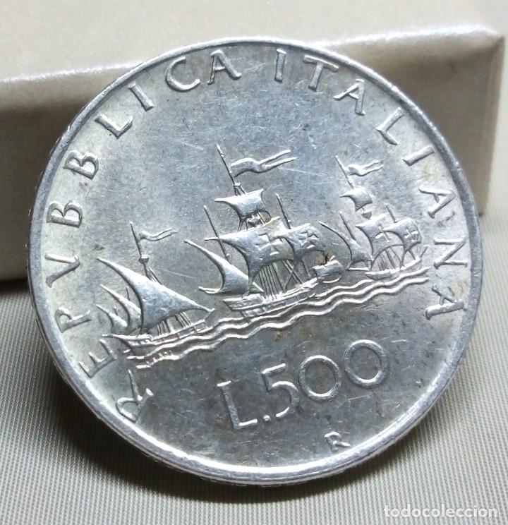 Monedas antiguas de Europa: MONEDA DE PLATA - 500 LIRAS DE LA REP&Uacute;BLICA ITALIANA 1959