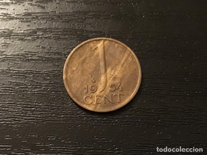Monedas antiguas de Europa: Moneda 1 cent Holanda 1954 - Foto 1