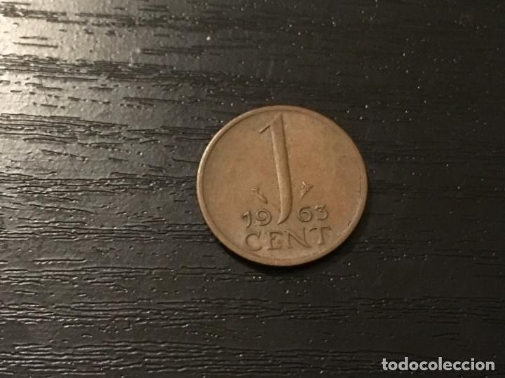 Monedas antiguas de Europa: Moneda 1 cent Holanda 1963 - Foto 1