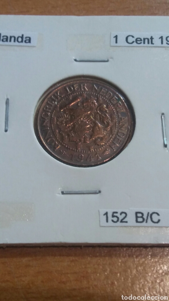 Monedas antiguas de Europa: Holanda 1 cent 1941 ebc km152 - Foto 1
