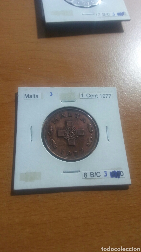 Monedas antiguas de Europa: Malta 1 cent 1977 ebc km8 - Foto 1