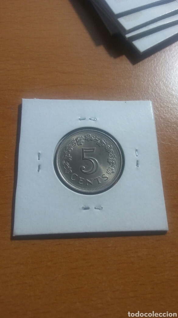 Monedas antiguas de Europa: Malta 5 cent 1977 sc km10 - Foto 2