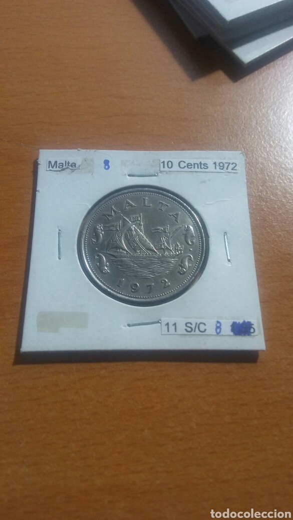 Monedas antiguas de Europa: Malta 10 cent 1972 sc km11 - Foto 1