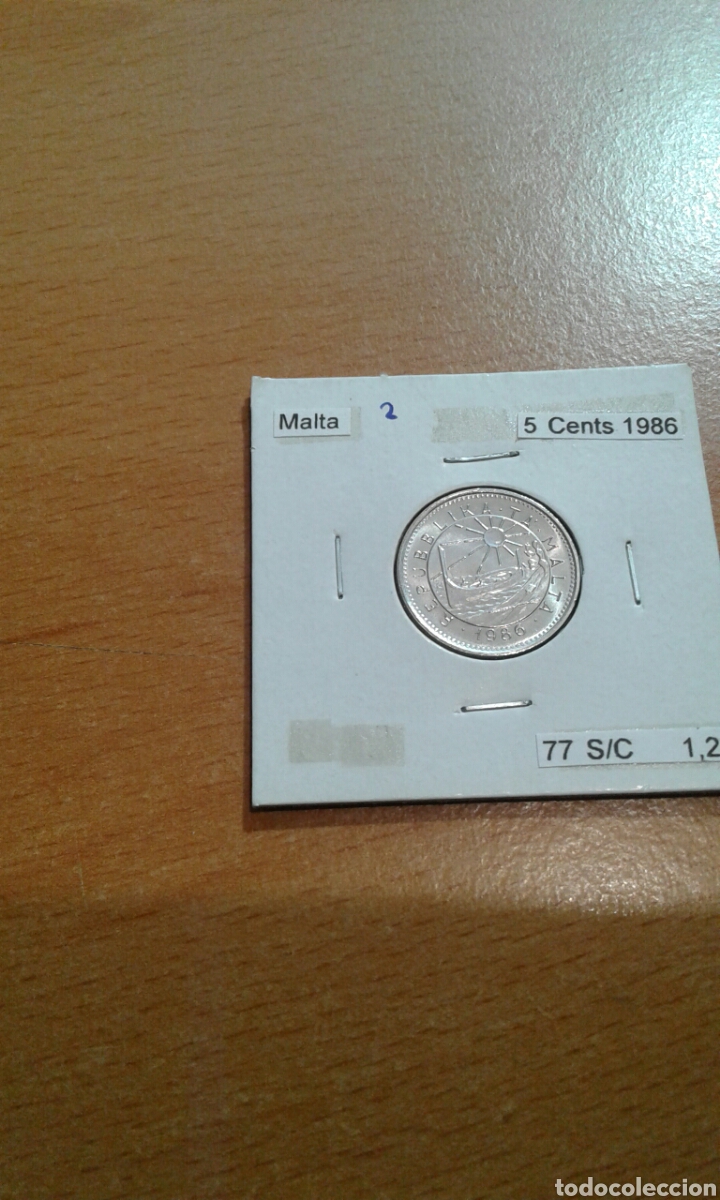 Monedas antiguas de Europa: Malta 5 cent 1986 sc km77 - Foto 1