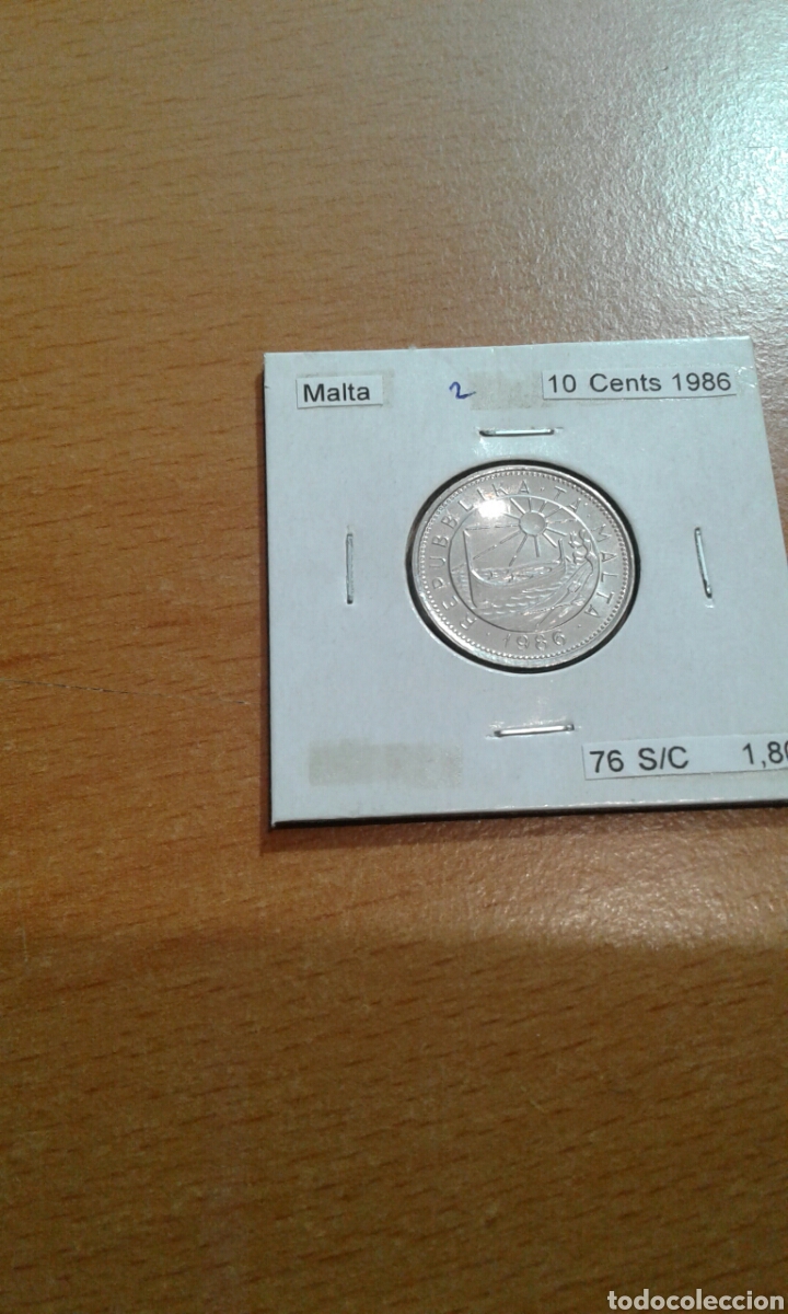 Monedas antiguas de Europa: Malta 10 cent 1986 sc km76 - Foto 1