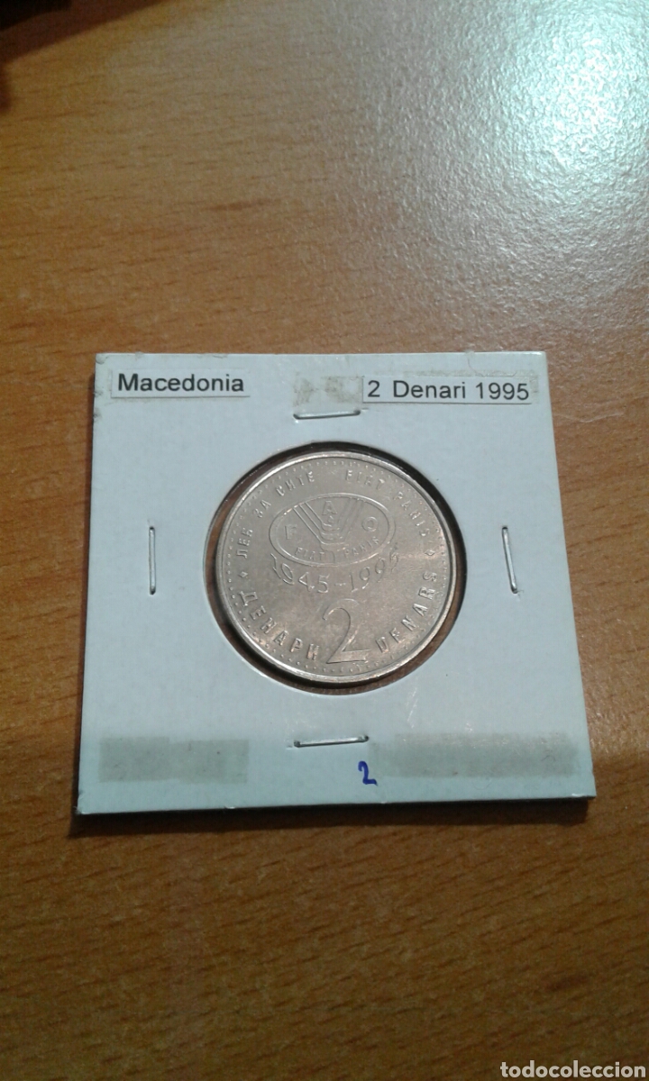 Monedas antiguas de Europa: Macedonia 2 denari 1995 sc - Foto 1