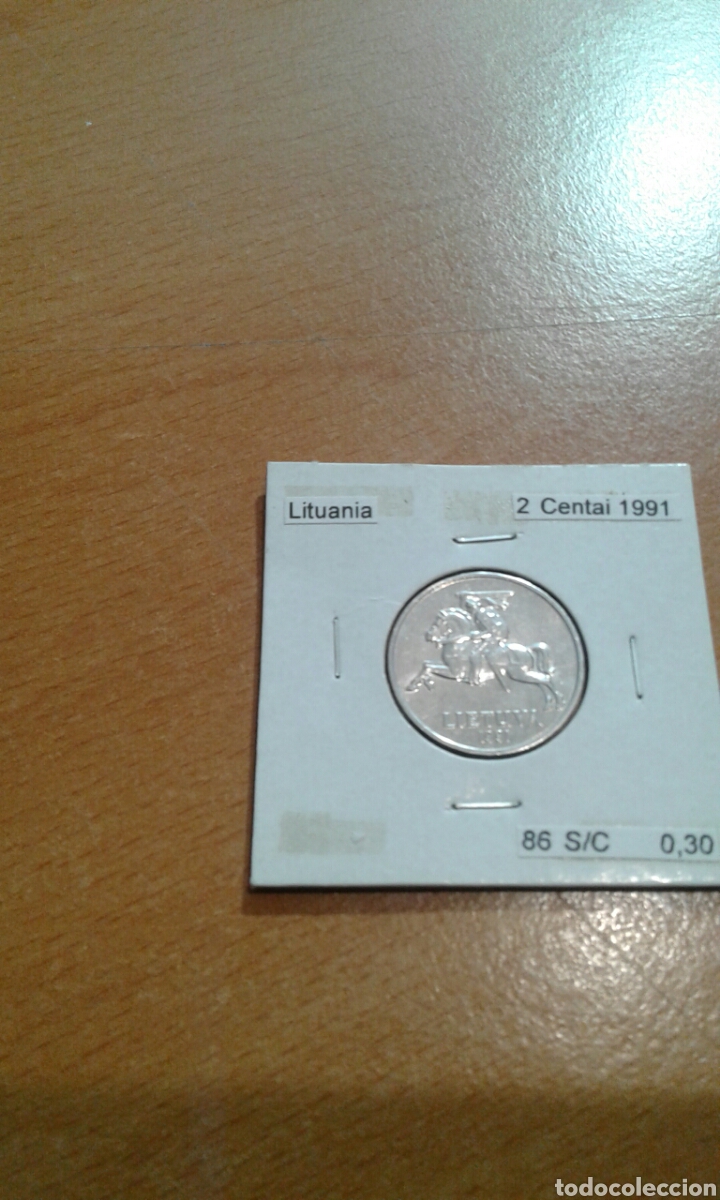 Monedas antiguas de Europa: Lituania 2 centai 1991 sc km86 - Foto 1