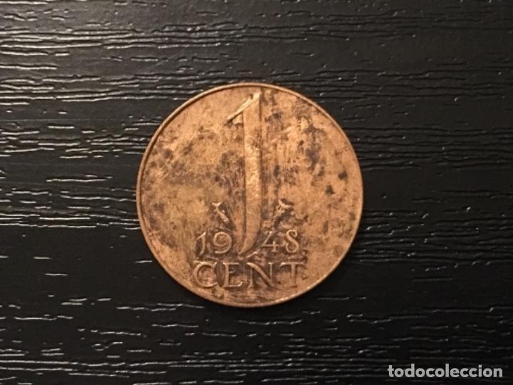 Monedas antiguas de Europa: Moneda 1 cent Holanda 1948 - Foto 1