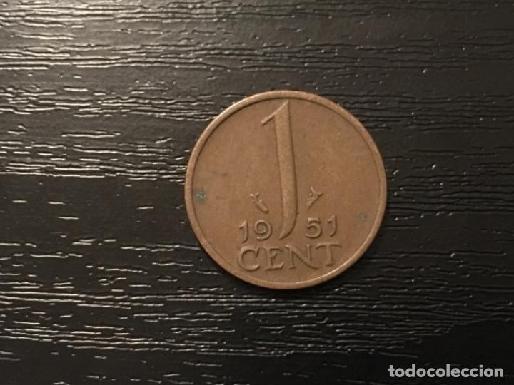 Monedas antiguas de Europa: Moneda 1 cent Holanda 1951 - Foto 1