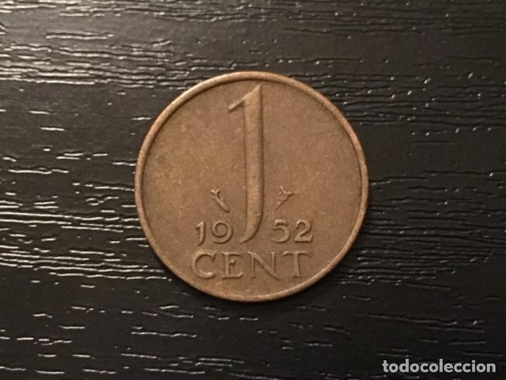 Monedas antiguas de Europa: Moneda 1 cent Holanda 1952 - Foto 1