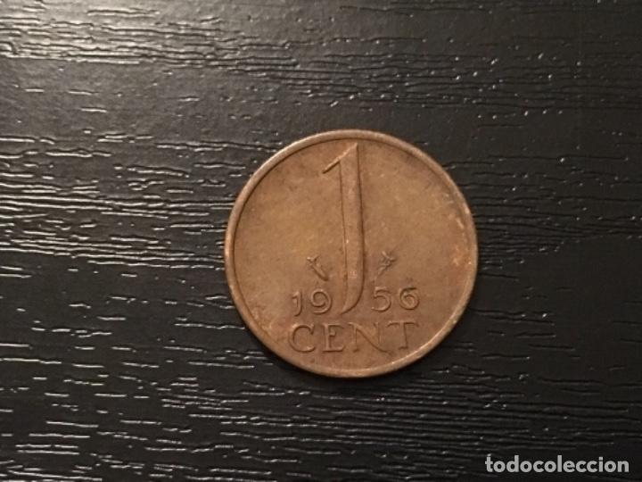 Monedas antiguas de Europa: Moneda 1 cent Holanda 1956 - Foto 1