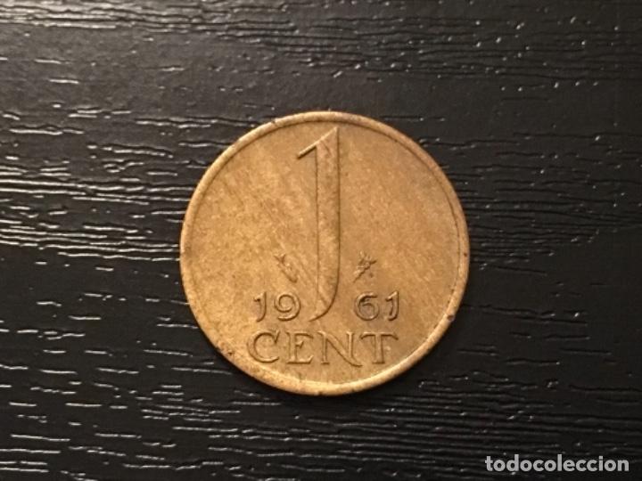 Monedas antiguas de Europa: Moneda 1 cent Holanda 1961 - Foto 1