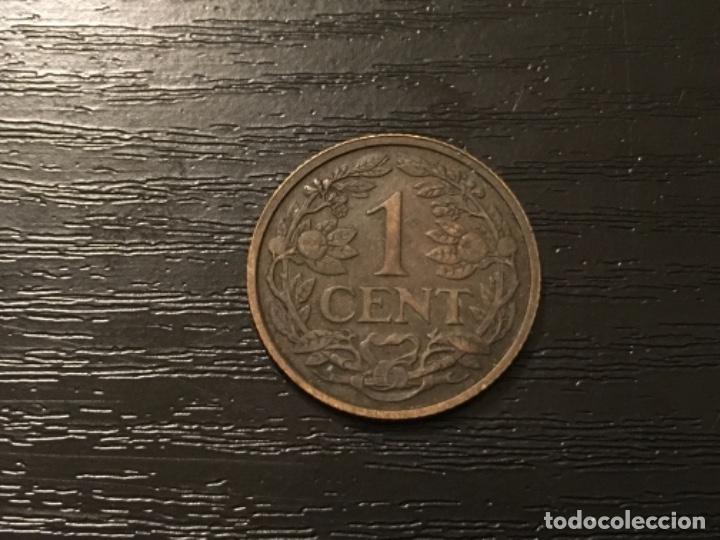 Monedas antiguas de Europa: Moneda 1 cent Holanda 1925 - Foto 2