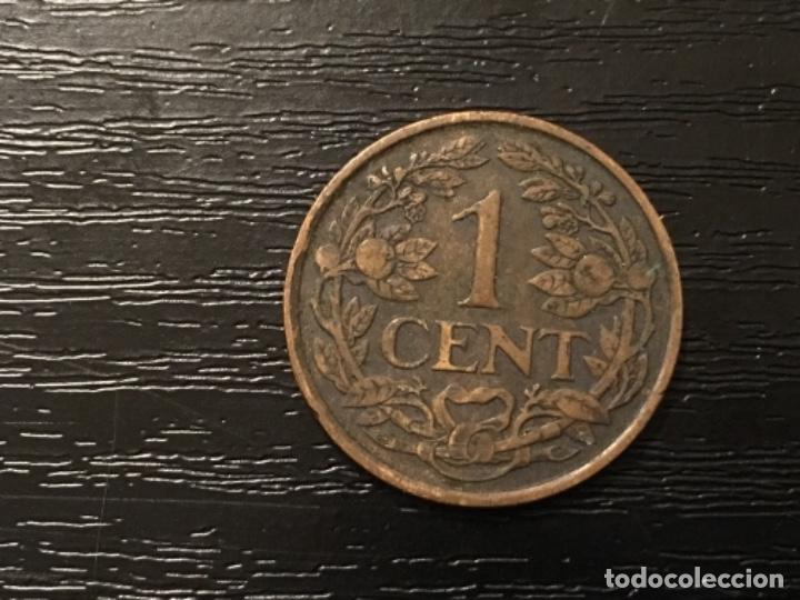 Monedas antiguas de Europa: Moneda 1 cent Holanda 1925 - Foto 2