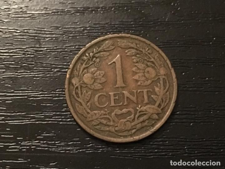 Monedas antiguas de Europa: Moneda 1 cent Holanda 1927 - Foto 2