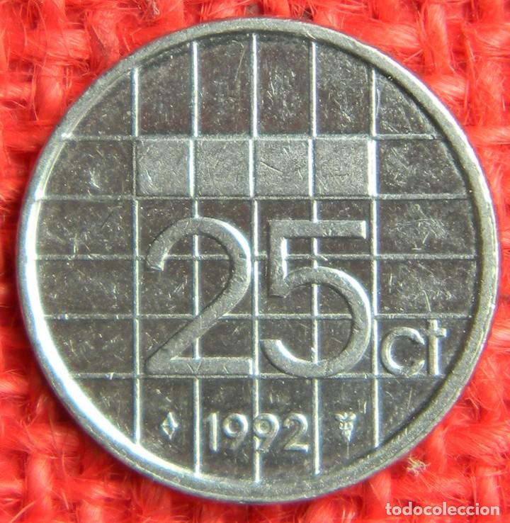 Monedas antiguas de Europa: Holanda - 25 cents - 1992 - Foto 2