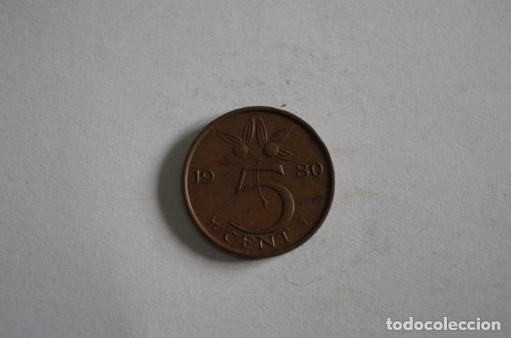 Monedas antiguas de Europa: HOLANDA - 5 CENTIMOS 1980 - Foto 2
