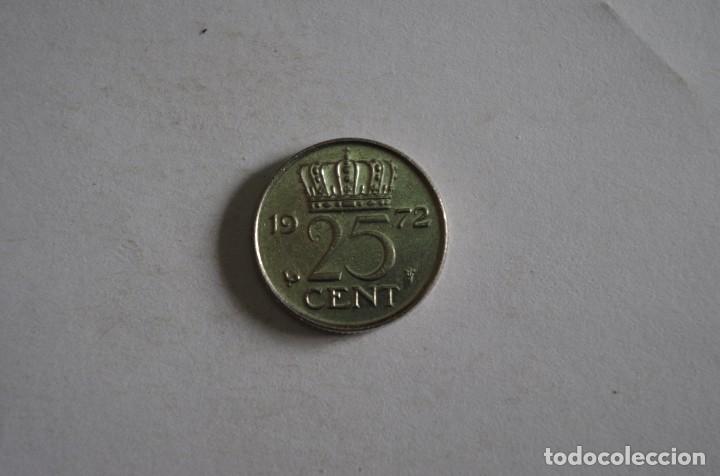 Monedas antiguas de Europa: HOLANDA - 25 CENTIMOS 1972 - Foto 2
