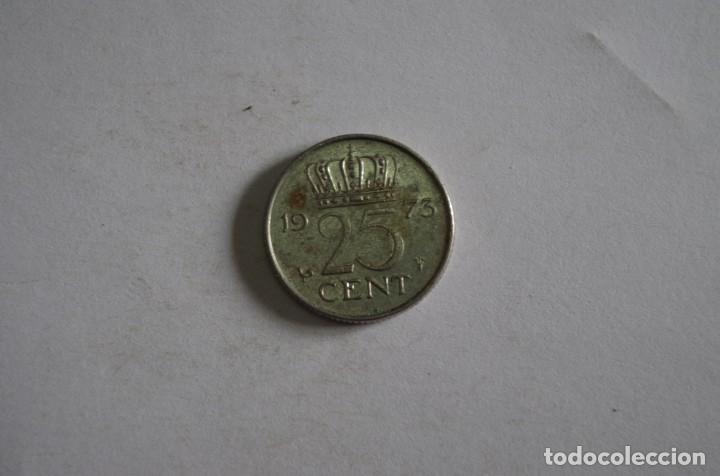 Monedas antiguas de Europa: HOLANDA - 25 CENTIMOS 1973 - Foto 2