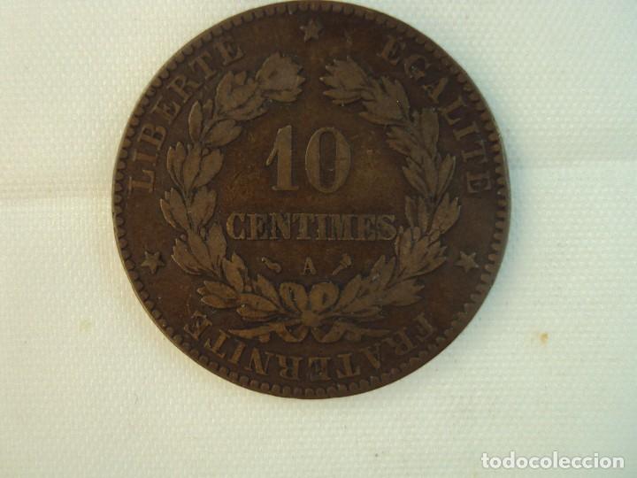 Monedas antiguas de Europa: Francia, 10 c&eacute;ntimos, moneda de 1897 - Foto 2