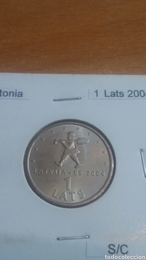 Monedas antiguas de Europa: Letonia 1 lats 2004 sc - Foto 1