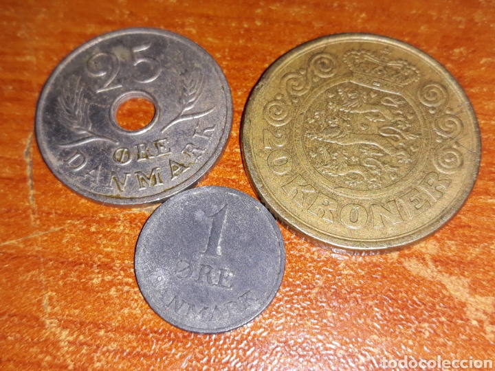 Monedas antiguas de Europa: 3 Monedas de Dinamarca - Foto 1