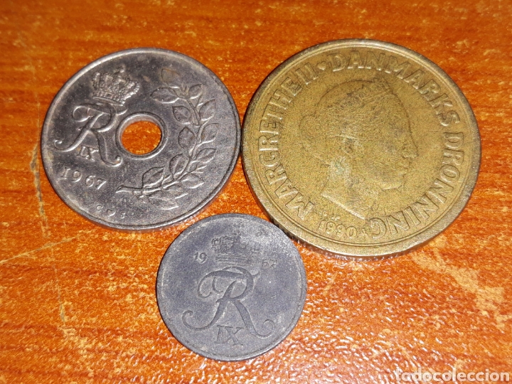 Monedas antiguas de Europa: 3 Monedas de Dinamarca - Foto 2