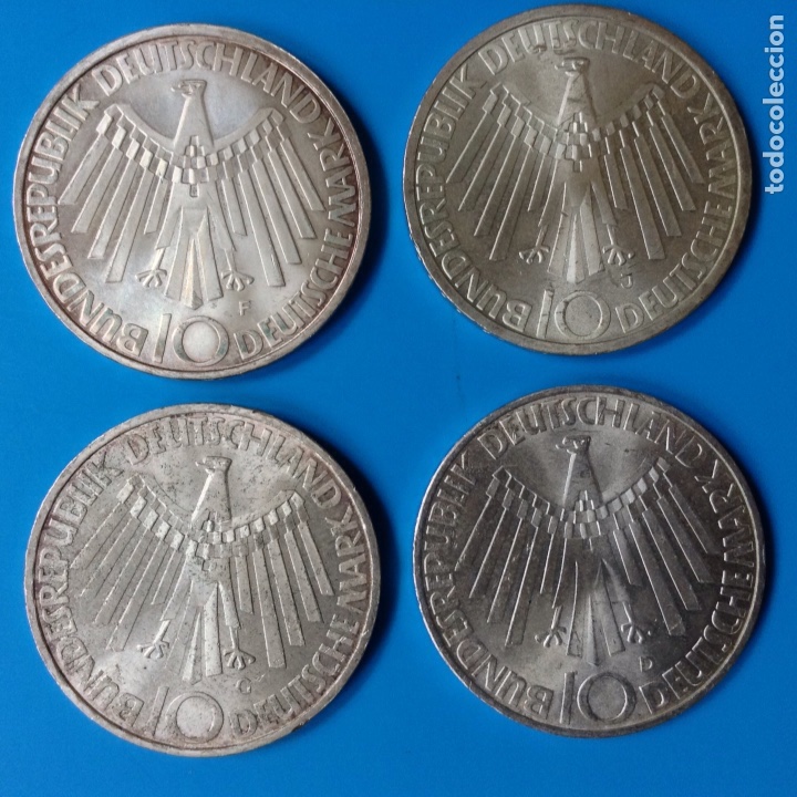 alemania federal serie 4 monedas 10 marcos (dm) - Comprar ...