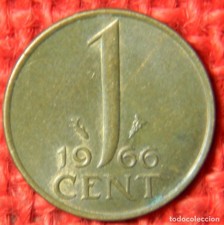 Monedas antiguas de Europa: Holanda - Nederlanden - 1 Cent - 1966 - Foto 2