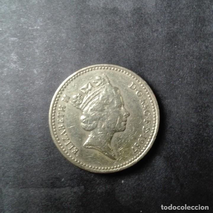 Monedas antiguas de Europa: INGLATERRA A&Ntilde;O 1987 ONE POUND - Foto 1