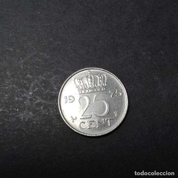 Monedas antiguas de Europa: HOLANDA A&Ntilde;O 1975   25 CENT - Foto 2