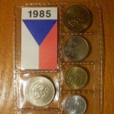 Monedas antiguas de Europa: SET MONEDAS - REÚBLICA SOCIALISTA DE CHECOSLOVAQUIA - AÑO 1985 - SC - HALERU -