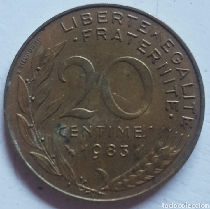 Monedas antiguas de Europa: MONEDA - FRANCIA 20 CENTIMOS 1983 - Foto 1