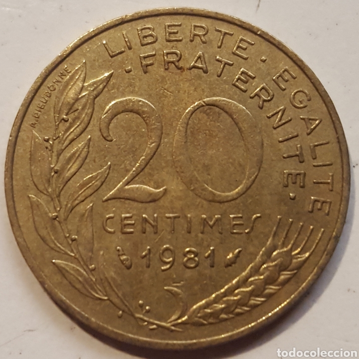 Monedas antiguas de Europa: MONEDA - FRANCIA 20 CENTIMOS 1981 - Foto 1