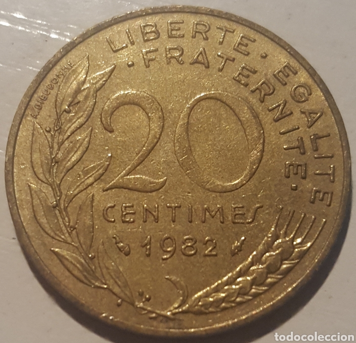 Monedas antiguas de Europa: MONEDA - FRANCIA 20 CENTIMOS 1982 - Foto 1