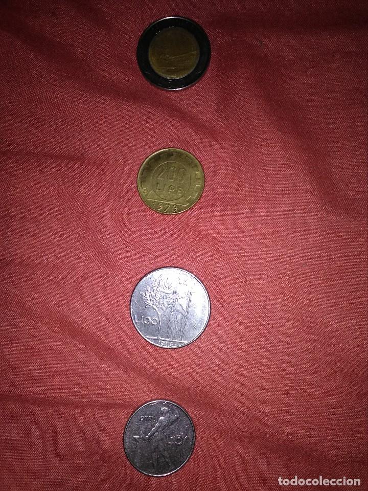 Monedas antiguas de Europa: Lote Moneda Italia 4 Uds. Todas diferentes.